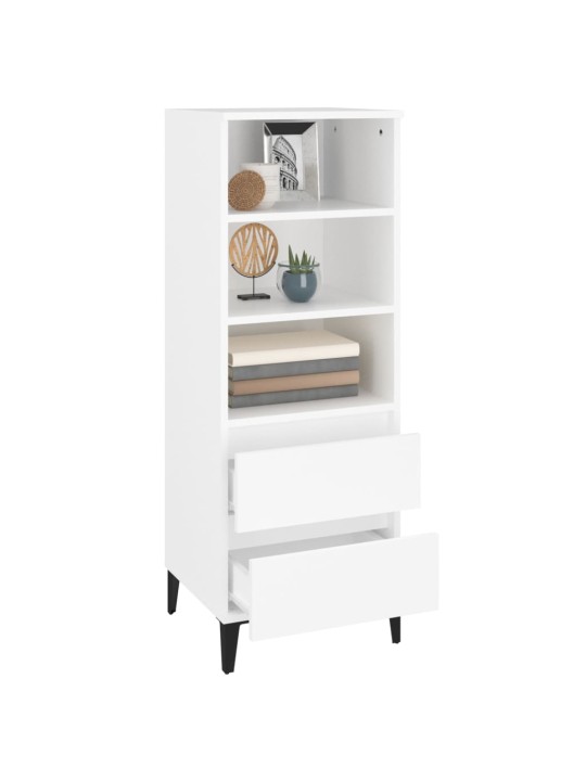 Skříň highboard bílá 40 x 36 x 110 cm kompozitní dřevo