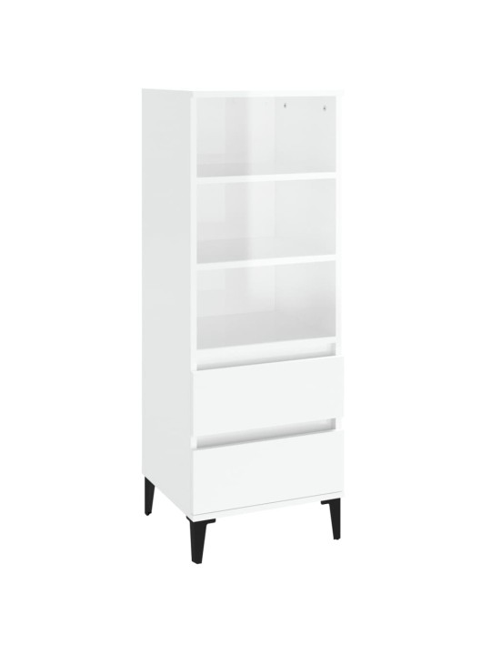 Skříň highboard bílá s vysokým leskem 40 x 36 x 110 cm kompozit