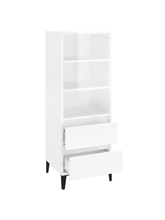 Skříň highboard bílá s vysokým leskem 40 x 36 x 110 cm kompozit