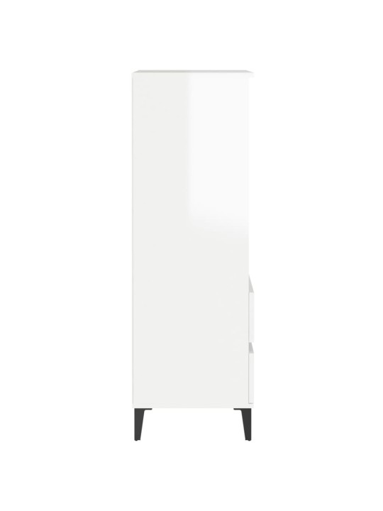 Skříň highboard bílá s vysokým leskem 40 x 36 x 110 cm kompozit