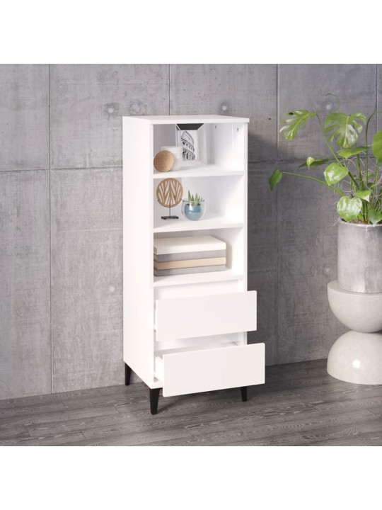 Skříň highboard bílá s vysokým leskem 40 x 36 x 110 cm kompozit