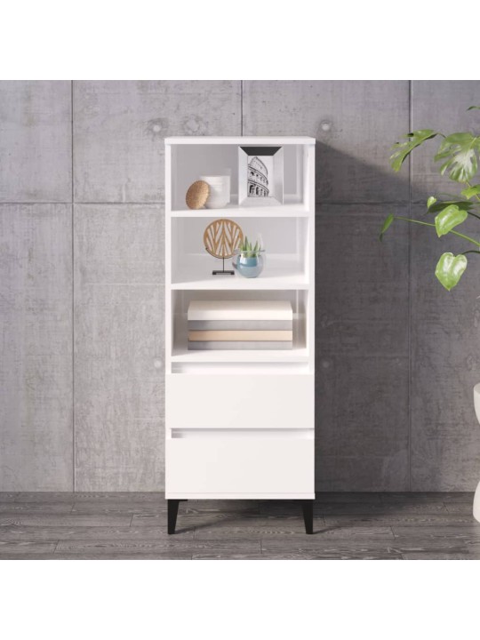 Skříň highboard bílá s vysokým leskem 40 x 36 x 110 cm kompozit