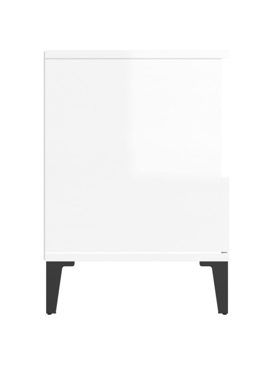 Noční stolky 2 ks bílé s vysokým leskem 40x35x50 cm