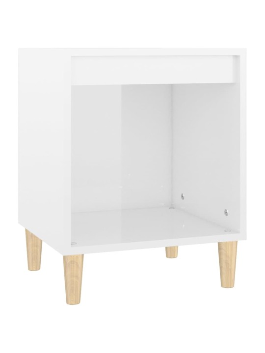 Noční stolky 2 ks bílé s vysokým leskem 40x35x50 cm