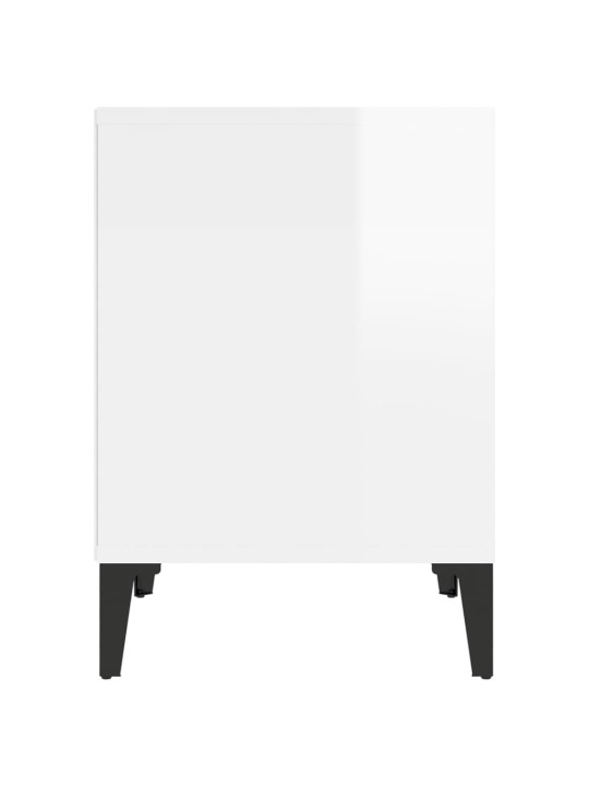 Noční stolky 2 ks bílé s vysokým leskem 40x35x50 cm