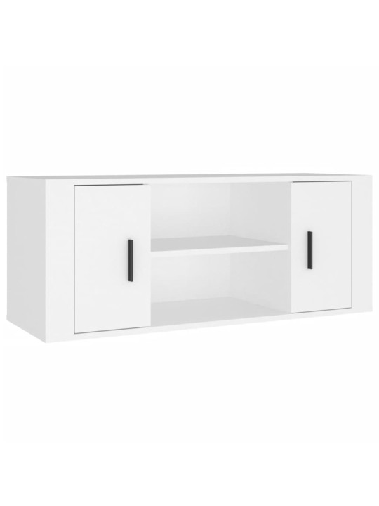 Tv skříňka bílá 100 x 35 x 40 cm kompozitní dřevo