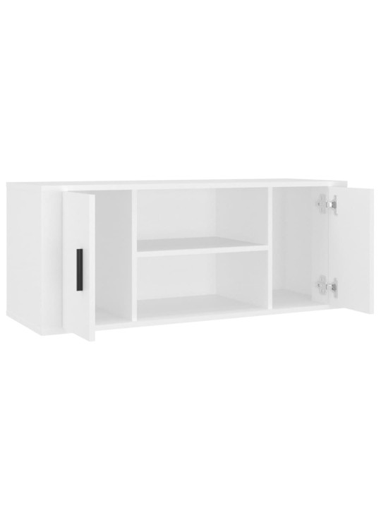 Tv skříňka bílá 100 x 35 x 40 cm kompozitní dřevo