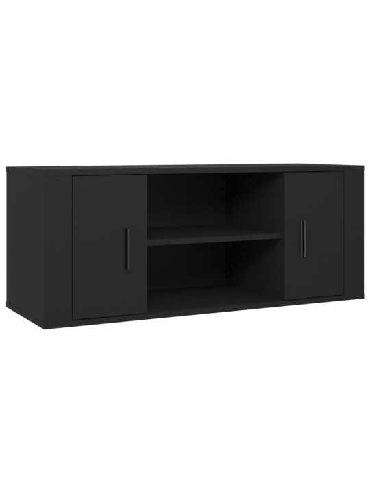 Tv skříňka černá 100 x 35 x 40 cm kompozitní dřevo