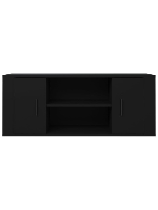 Tv skříňka černá 100 x 35 x 40 cm kompozitní dřevo
