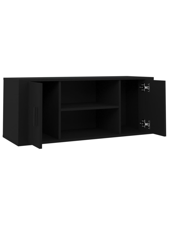 Tv skříňka černá 100 x 35 x 40 cm kompozitní dřevo