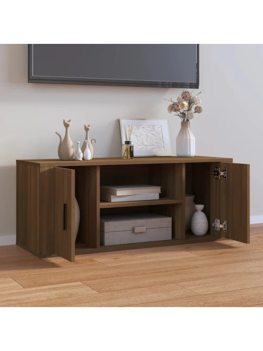 TV skříňka hnědý dub 100 x 35 x 40 cm kompozitní dřevo