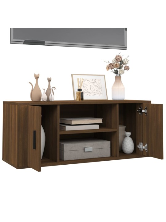 TV skříňka hnědý dub 100 x 35 x 40 cm kompozitní dřevo