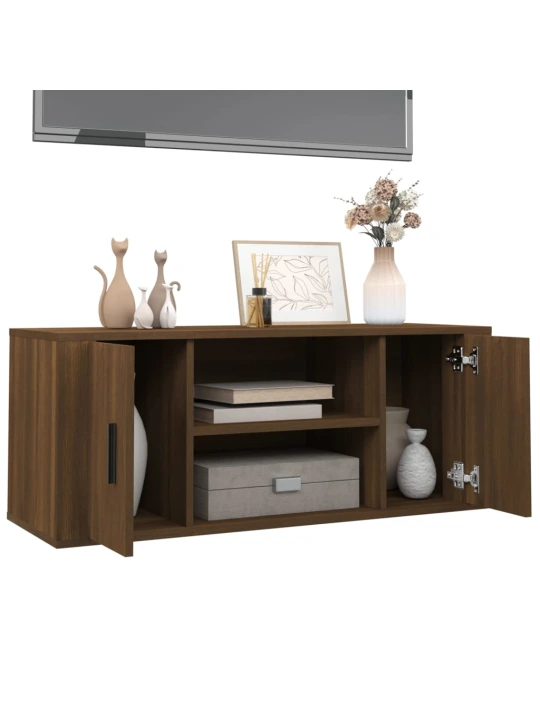 TV skříňka hnědý dub 100 x 35 x 40 cm kompozitní dřevo