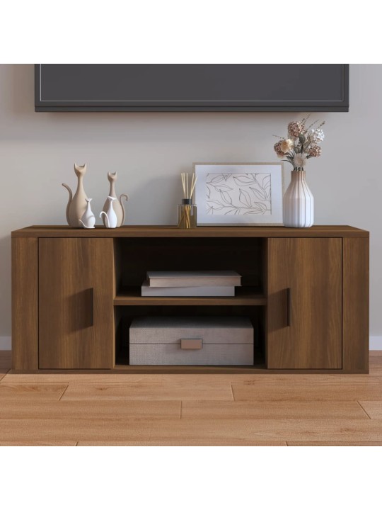 TV skříňka hnědý dub 100 x 35 x 40 cm kompozitní dřevo