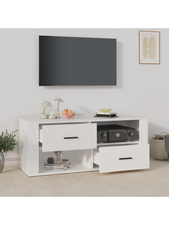 TV skříňka bílá 100 x 35 x 40 cm kompozitní dřevo