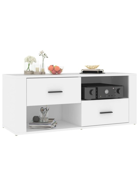 TV skříňka bílá 100 x 35 x 40 cm kompozitní dřevo