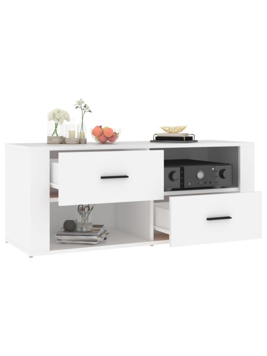 TV skříňka bílá 100 x 35 x 40 cm kompozitní dřevo