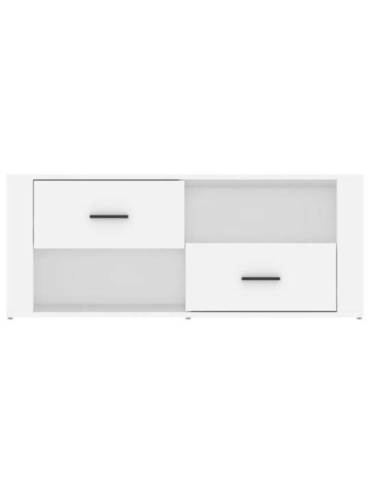 TV skříňka bílá 100 x 35 x 40 cm kompozitní dřevo