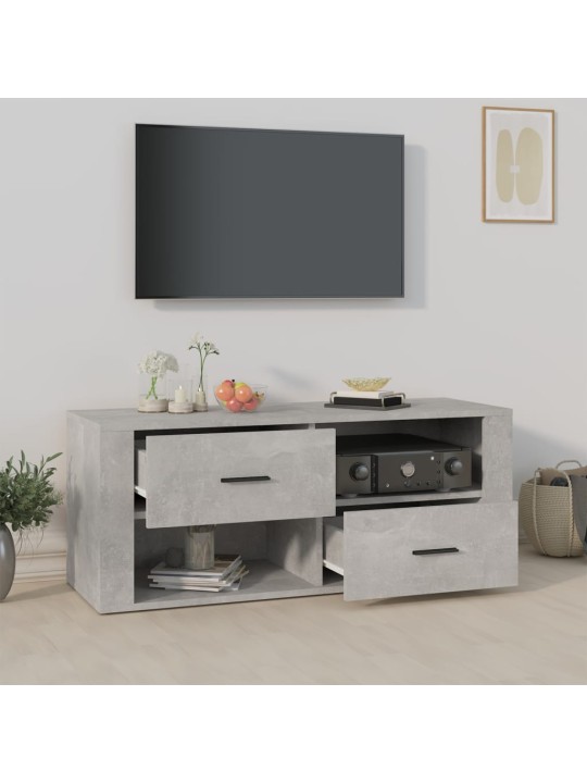 TV skříňka betonově šedá 100x35x40 cm kompozitní dřevo