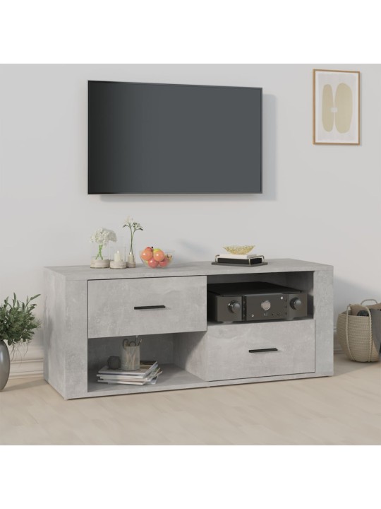 TV skříňka betonově šedá 100x35x40 cm kompozitní dřevo