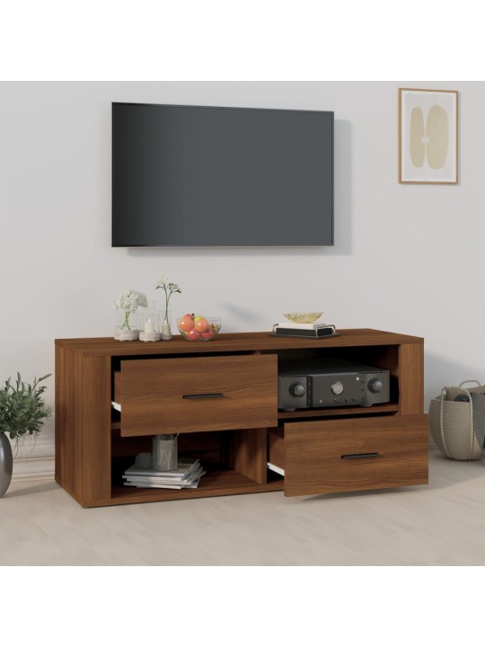 TV skříňka hnědý dub 100 x 35 x 40 cm kompozitní dřevo