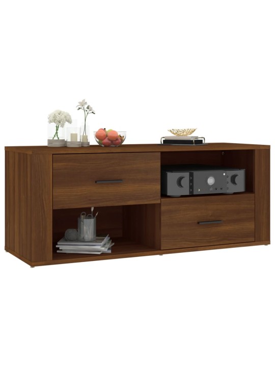 TV skříňka hnědý dub 100 x 35 x 40 cm kompozitní dřevo