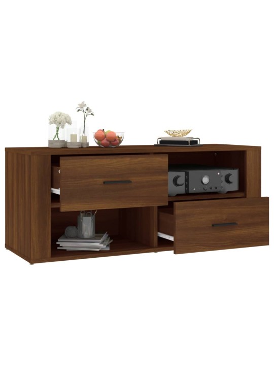 TV skříňka hnědý dub 100 x 35 x 40 cm kompozitní dřevo