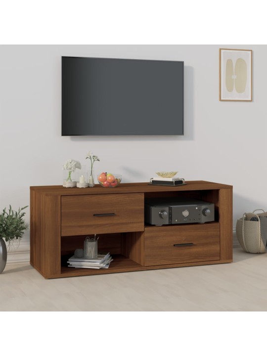 TV skříňka hnědý dub 100 x 35 x 40 cm kompozitní dřevo