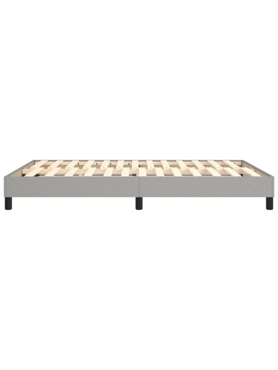 Rám postele bez matrace světle šedý 140 x 190 cm textil