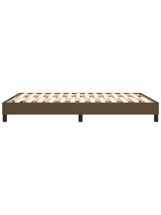 Rám postele bez matrace tmavě hnědý 140 x 190 cm textil