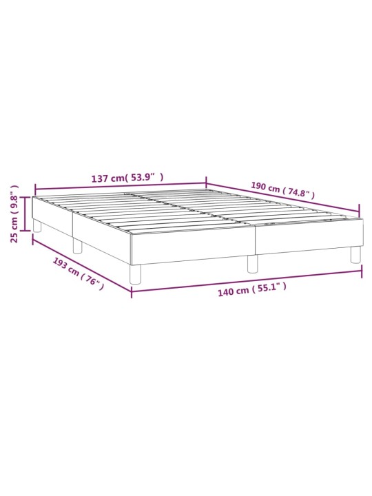 Rám postele bez matrace taupe 140 x 190 cm textil
