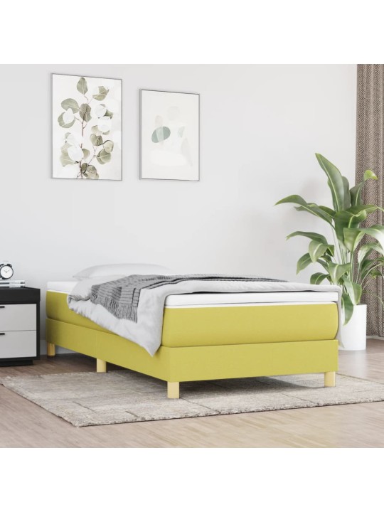 Rám postele bez matrace zelený 100x200 cm textil