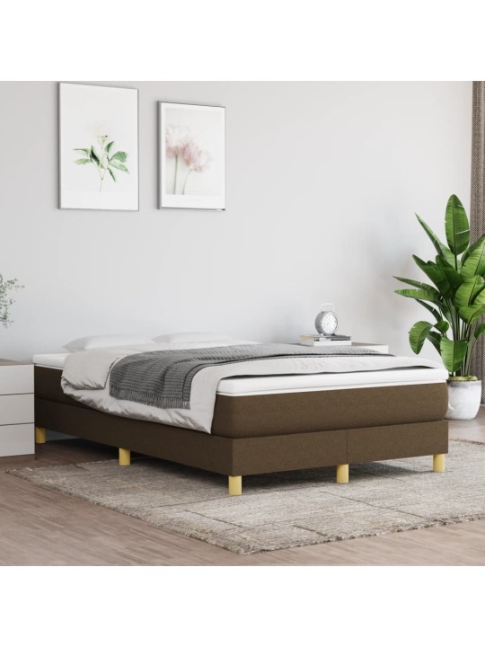 Rám postele bez matrace tmavě hnědá 120 x 200 cm textil
