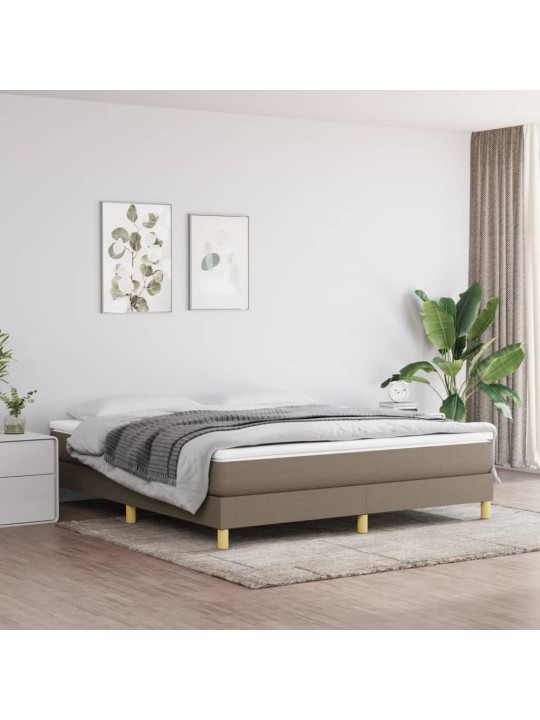 Rám postele bez matrace taupe 180 x 200 cm textil