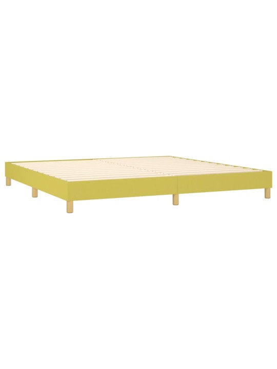Rám postele bez matrace zelený 200 x 200 cm textil