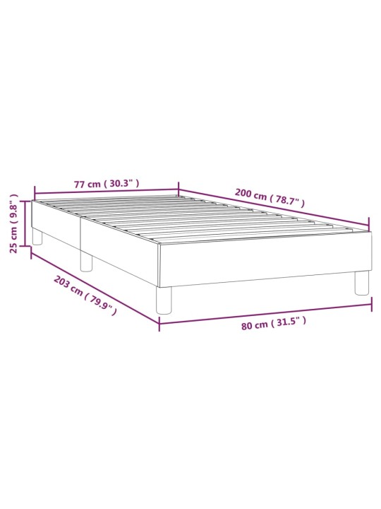 Rám postele krémový 80 x 200 cm umělá kůže