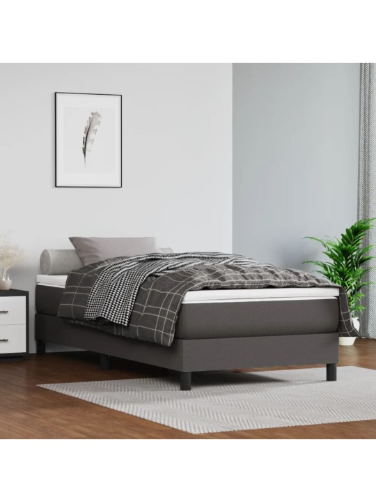 Rám postele šedý 80 x 200 cm umělá kůže