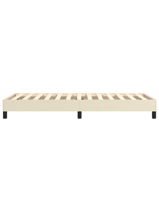 Rám postele krémový 90x200 cm umělá kůže