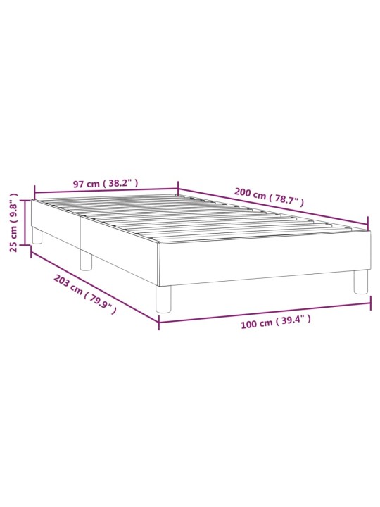 Rám postele bílá 100 x 200 cm umělá kůže