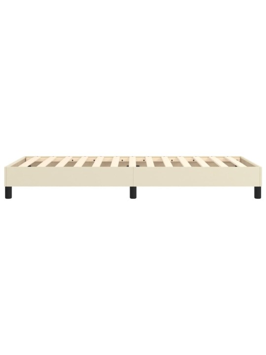 Rám postele krémová 100 x 200 cm umělá kůže