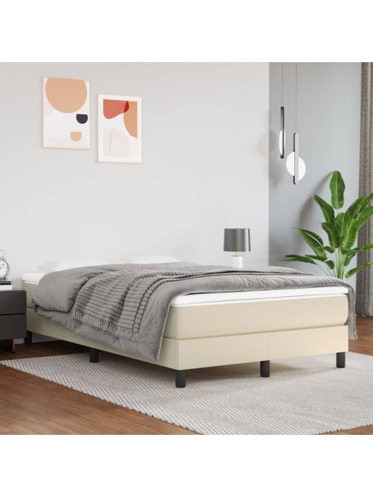 Rám postele krémový 120x200 cm umělá kůže