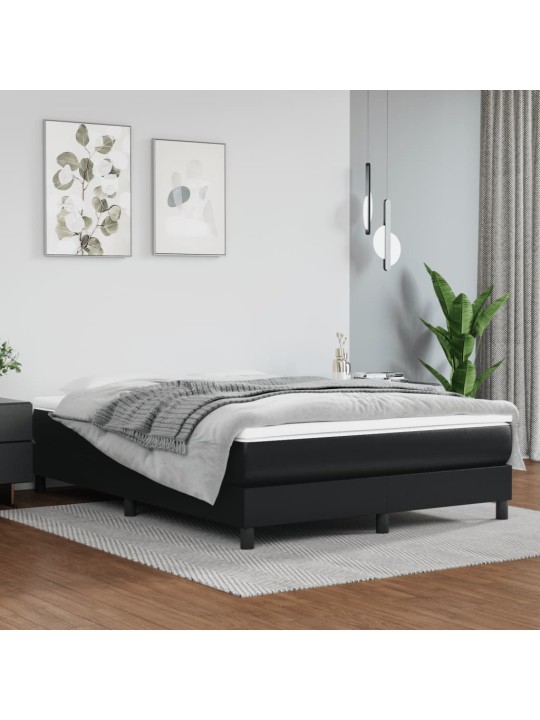 Rám postele černá 140 x 190 cm umělá kůže