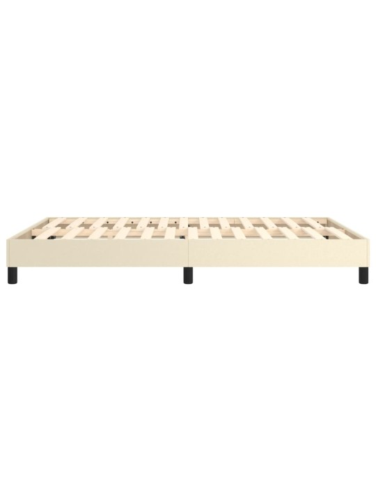 Rám postele krémová 140 x 190 cm umělá kůže
