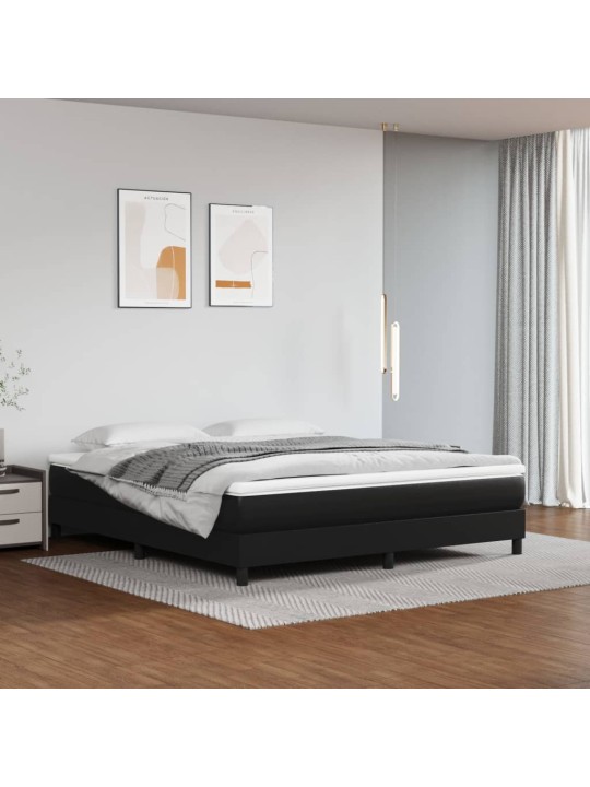 Rám postele černá 180 x 200 cm umělá kůže