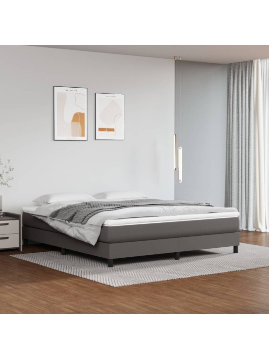 Rám postele šedá 180 x 200 cm umělá kůže