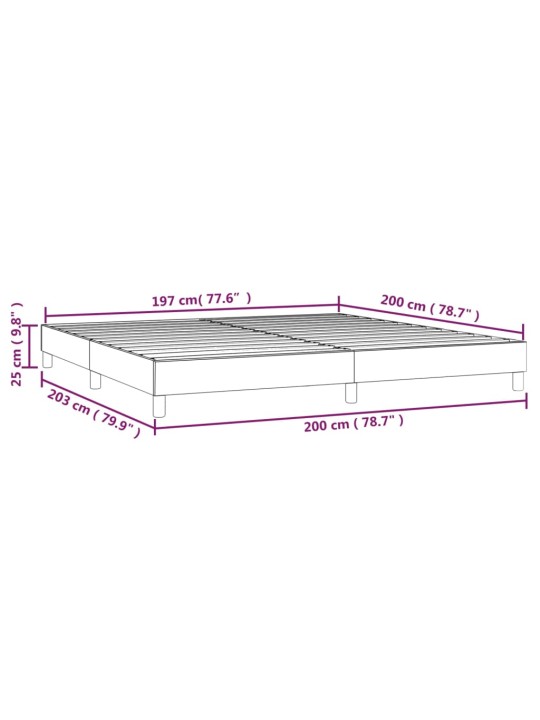 Rám postele bílá 200 x 200 cm umělá kůže
