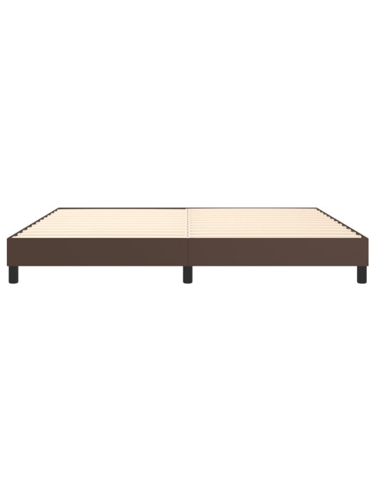Rám postele hnědá 200 x 200 cm umělá kůže