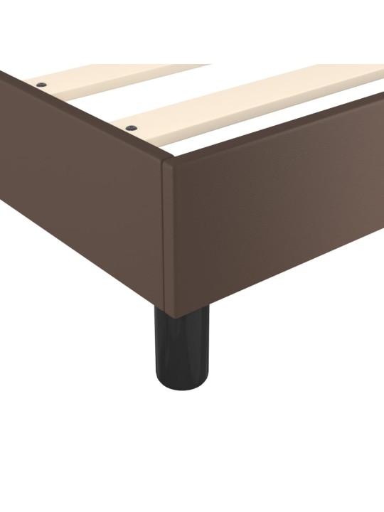 Rám postele hnědá 200 x 200 cm umělá kůže