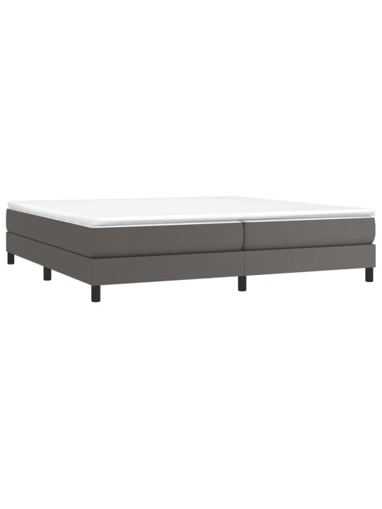 Rám postele šedá 200 x 200 cm umělá kůže