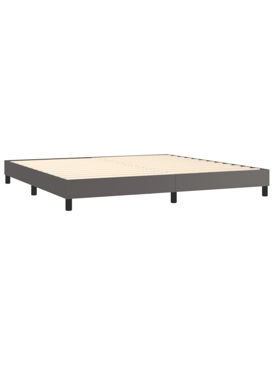 Rám postele šedá 200 x 200 cm umělá kůže